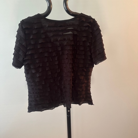 Laura Petites Womens Ruffle Top - Picture 4 of 4